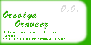 orsolya oravecz business card